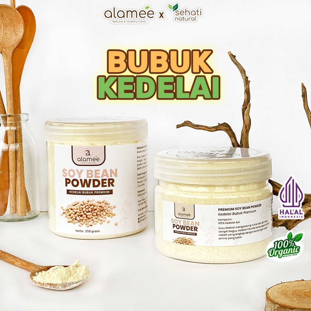

ALAMEE Soy Milk Bean Powder PREMIUM Bubuk Susu Kacang Kedelai Murni Tinggi Protein Tanpa Gula 250gr