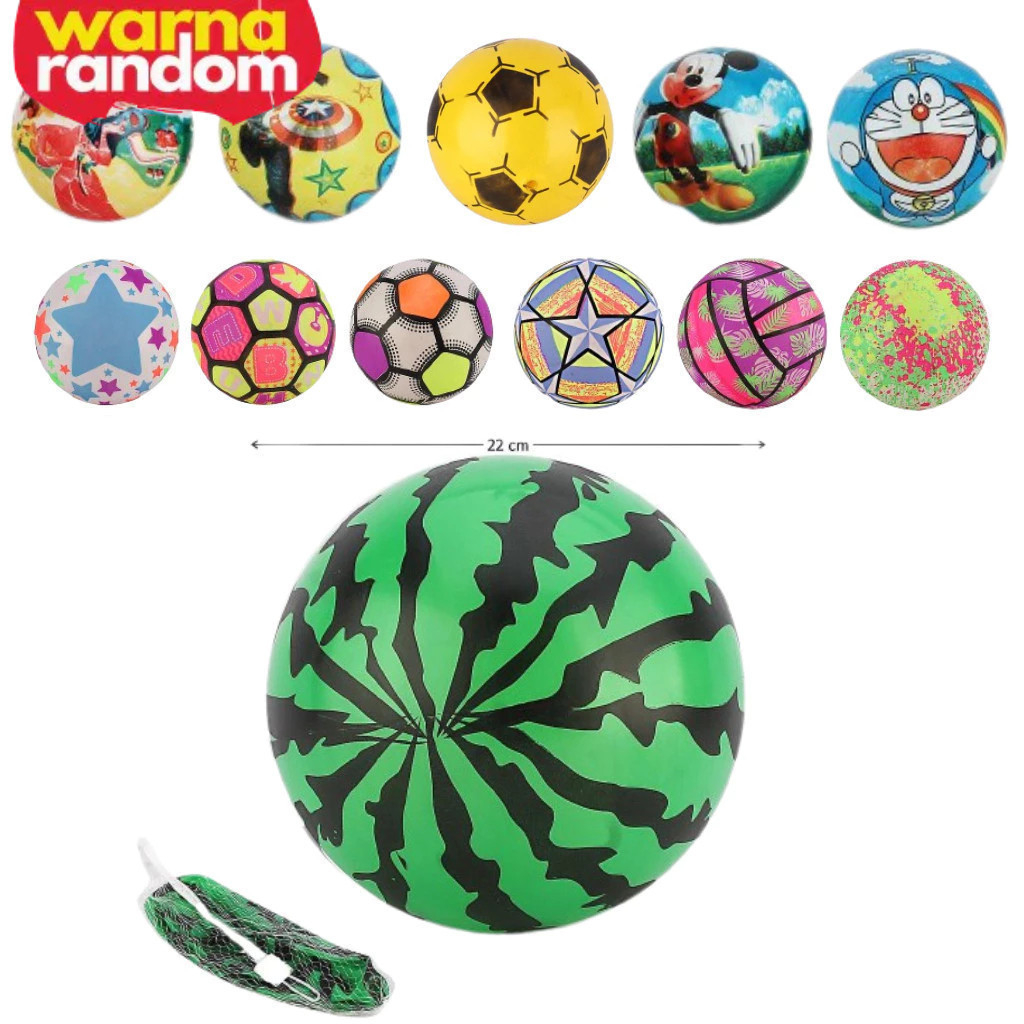 Mainan Bola Karet Karakter Bola Mainan Olahraga  [Belum Termasuk Dop/Pentil]