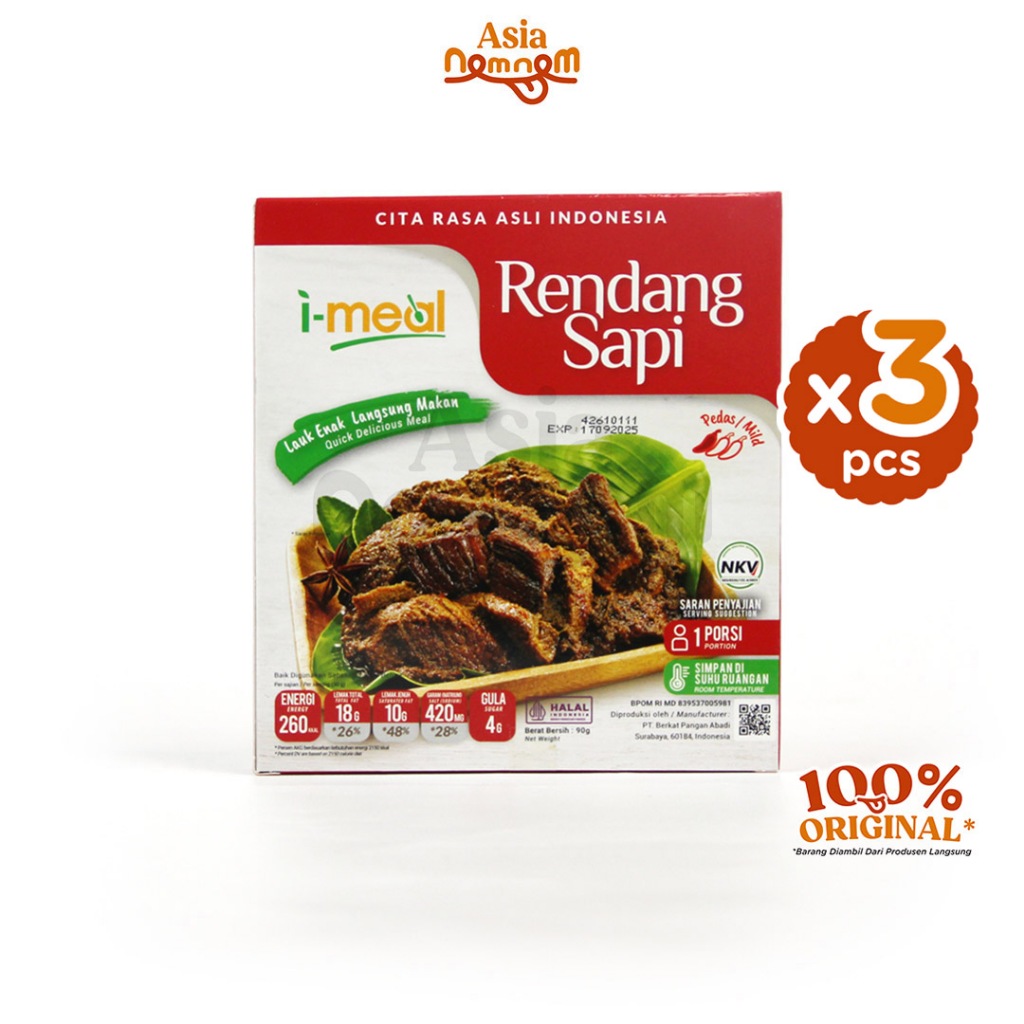 

I-meal makanan siap saji - Rendang Sapi 100 g ( EXP SEPT 2025 )