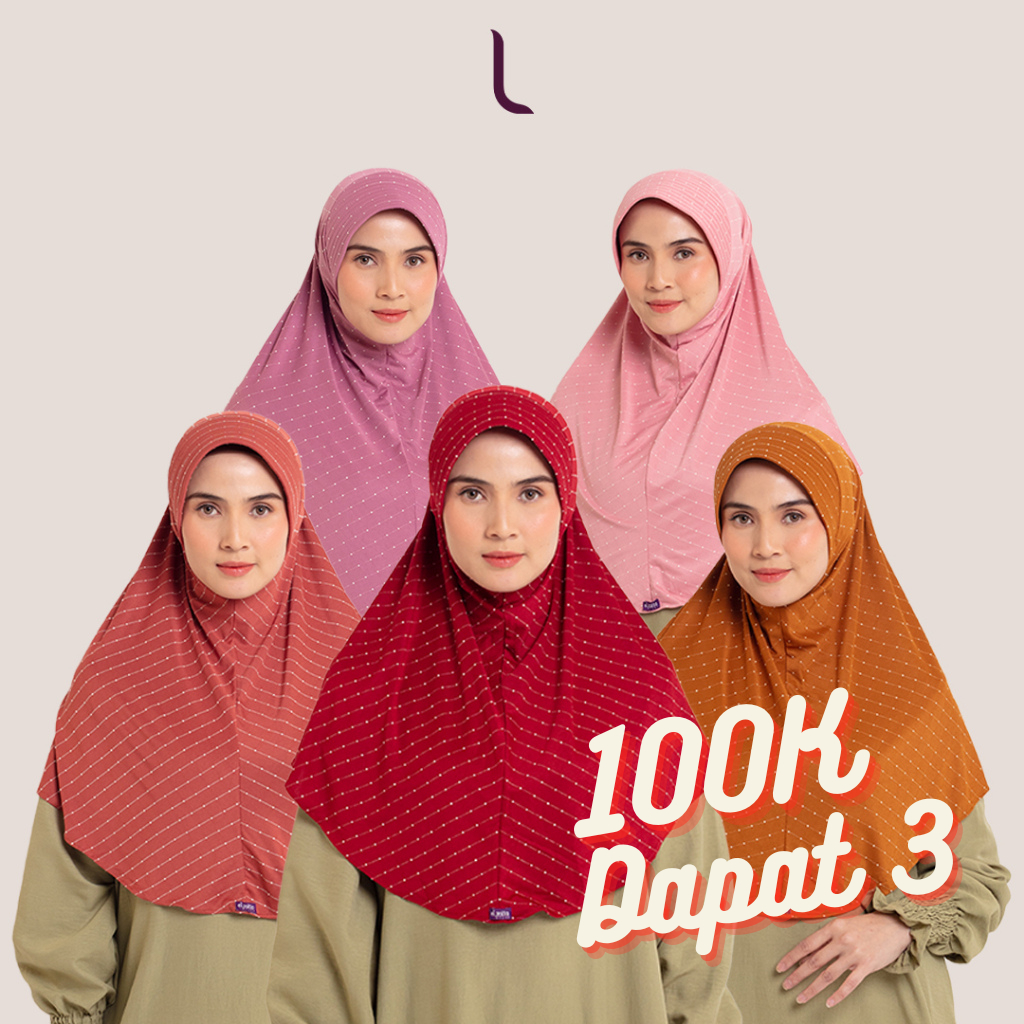 Elzatta Hijab Kerudung Jilbab Bergo Instan Motif Olina Polka