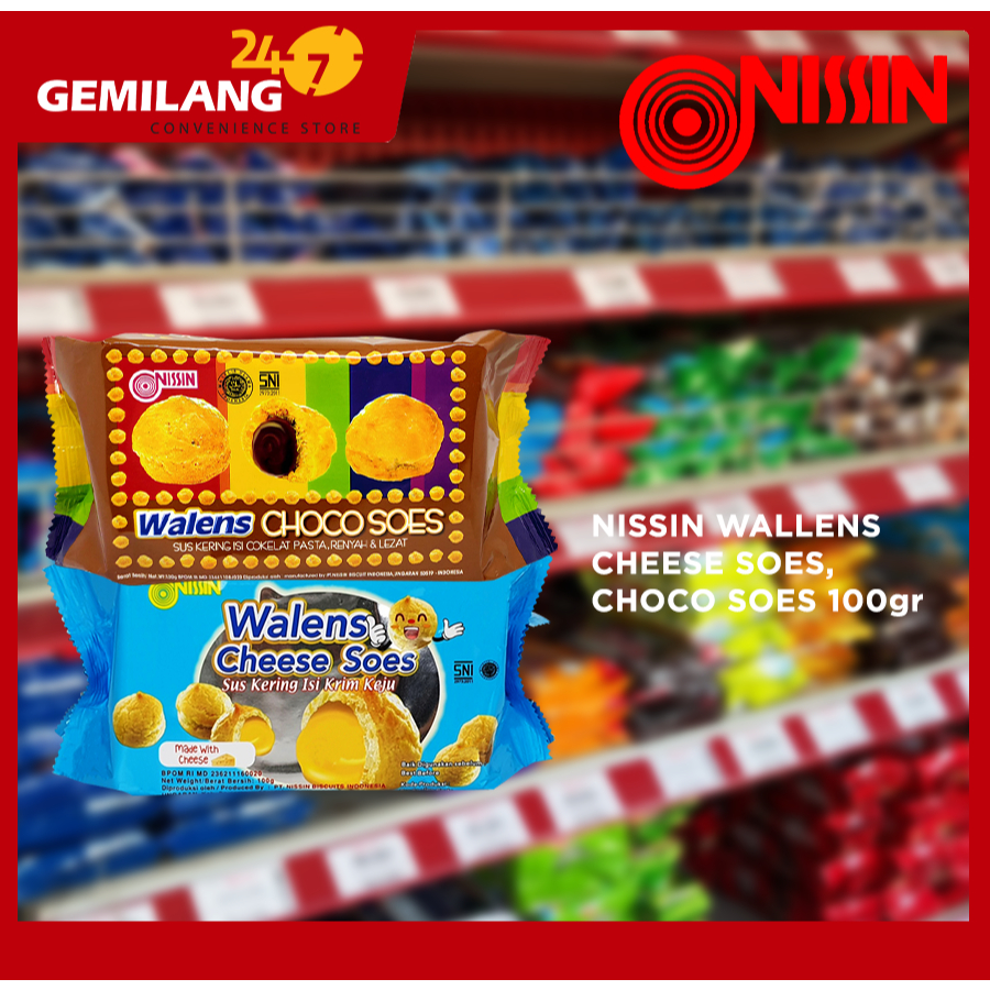 

NISSIN WALLENS CHEESE SOES, CHOCO SOES 100gr