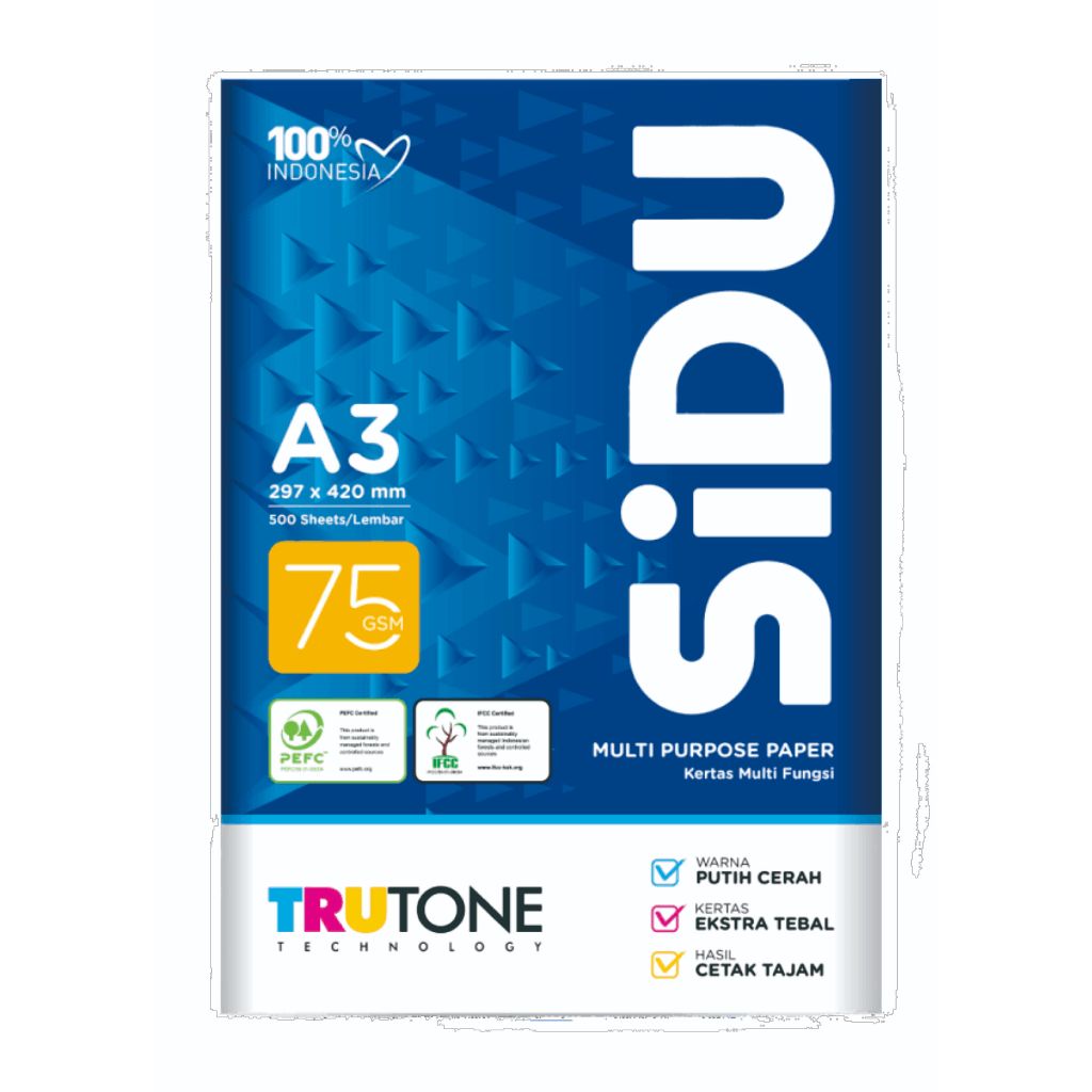 

Kertas HVS SIDU A3 75g ( 1 RIM )