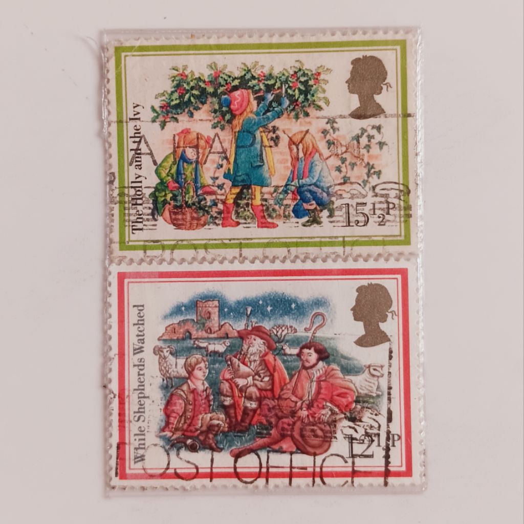 

(AB) Perangko Inggris Britania Raya Christmas 1982 - Carols Set 2 pcs Used