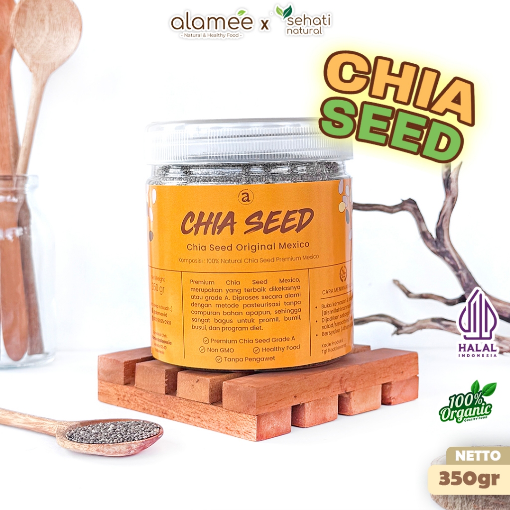 

ALAMEE Biji Chia Seed Organic Blackseeds Chiaseed 350g Asli Meksiko Quality sehati natural