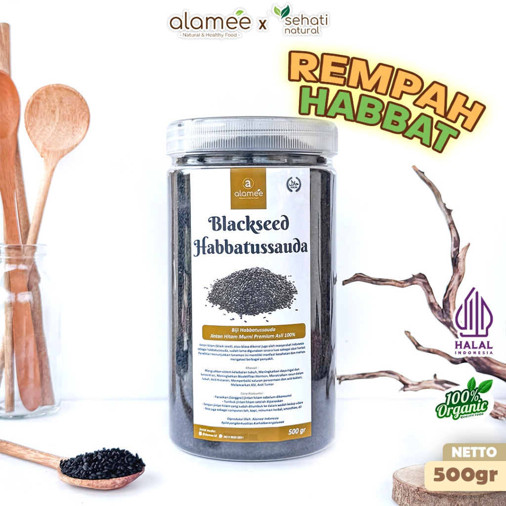 

ALAMEE Biji Jintan Hitam Habbatussauda Original Asli Jinten Habatusauda 500 gram sehati natural