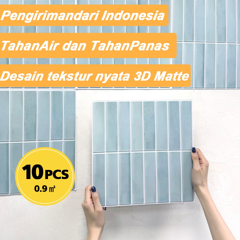 10PCS Wallpaper Dinding PVC 3D Stiker Wallpaper Dinding Mini Dekorasi Wall panel atap plafon