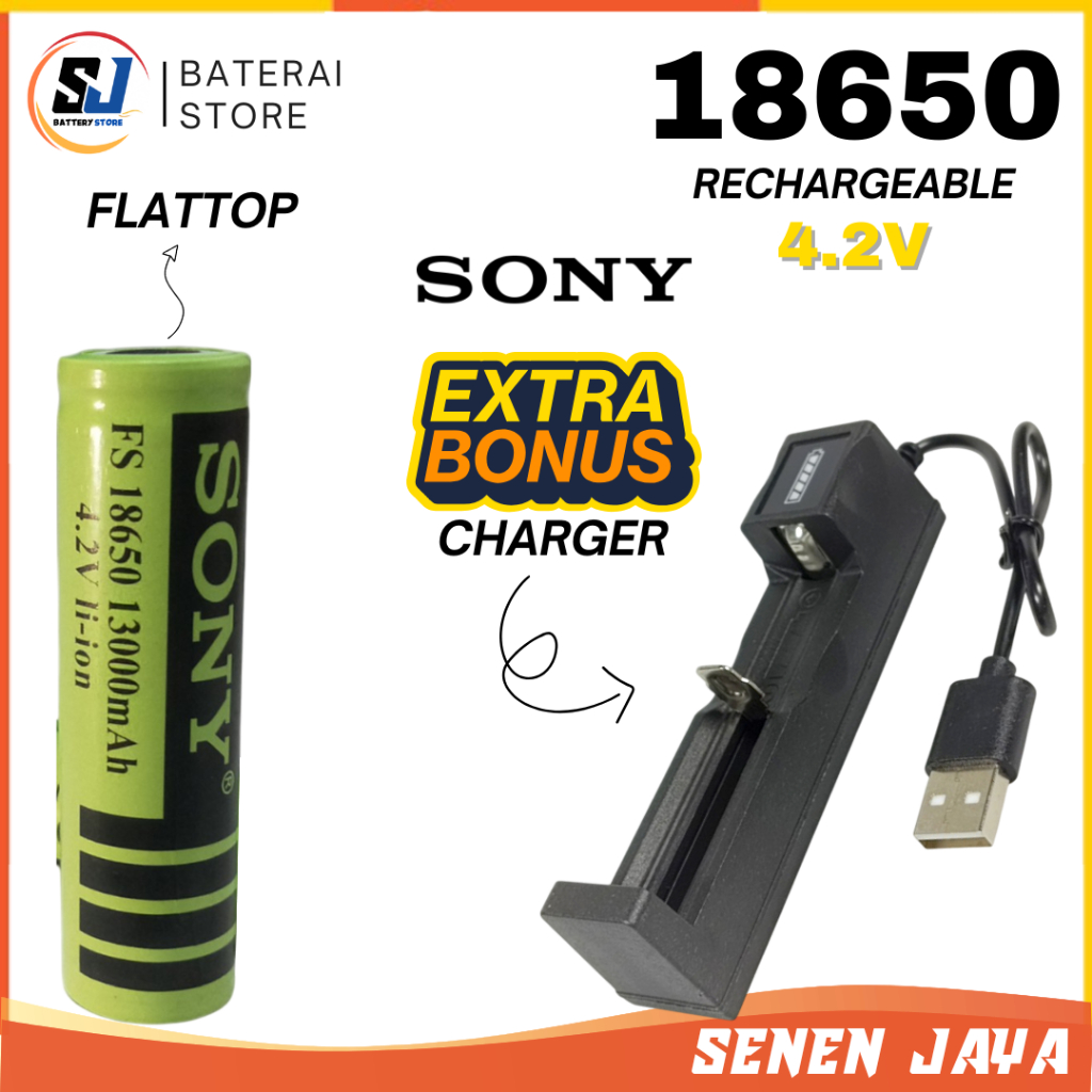 ORIGINAL BATERAI SENTER - BATERAI KIPAS ANGIN PORTABLE MINI - BATERAI 18650 BATRE 18650 Baterai 1865