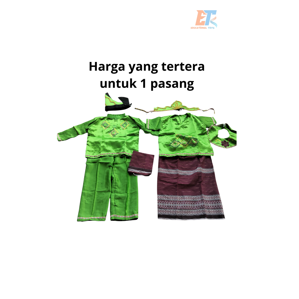 Sepasang pakaian adat NTB untuk anak TK