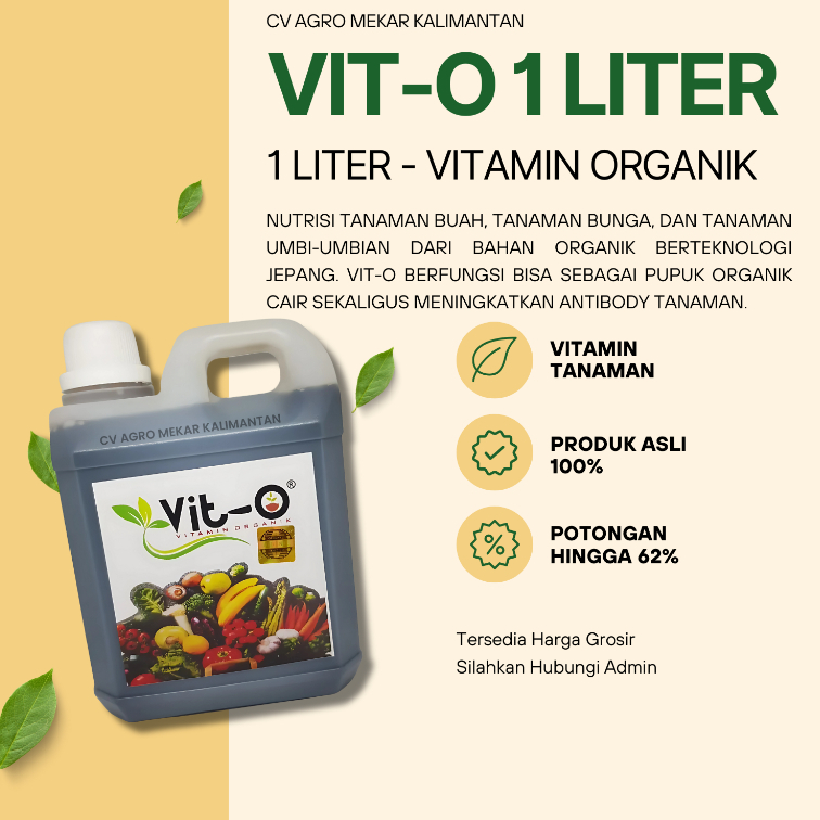 Vit-O Vitamin Tanaman Super 1 Liter Pupuk Organik Original