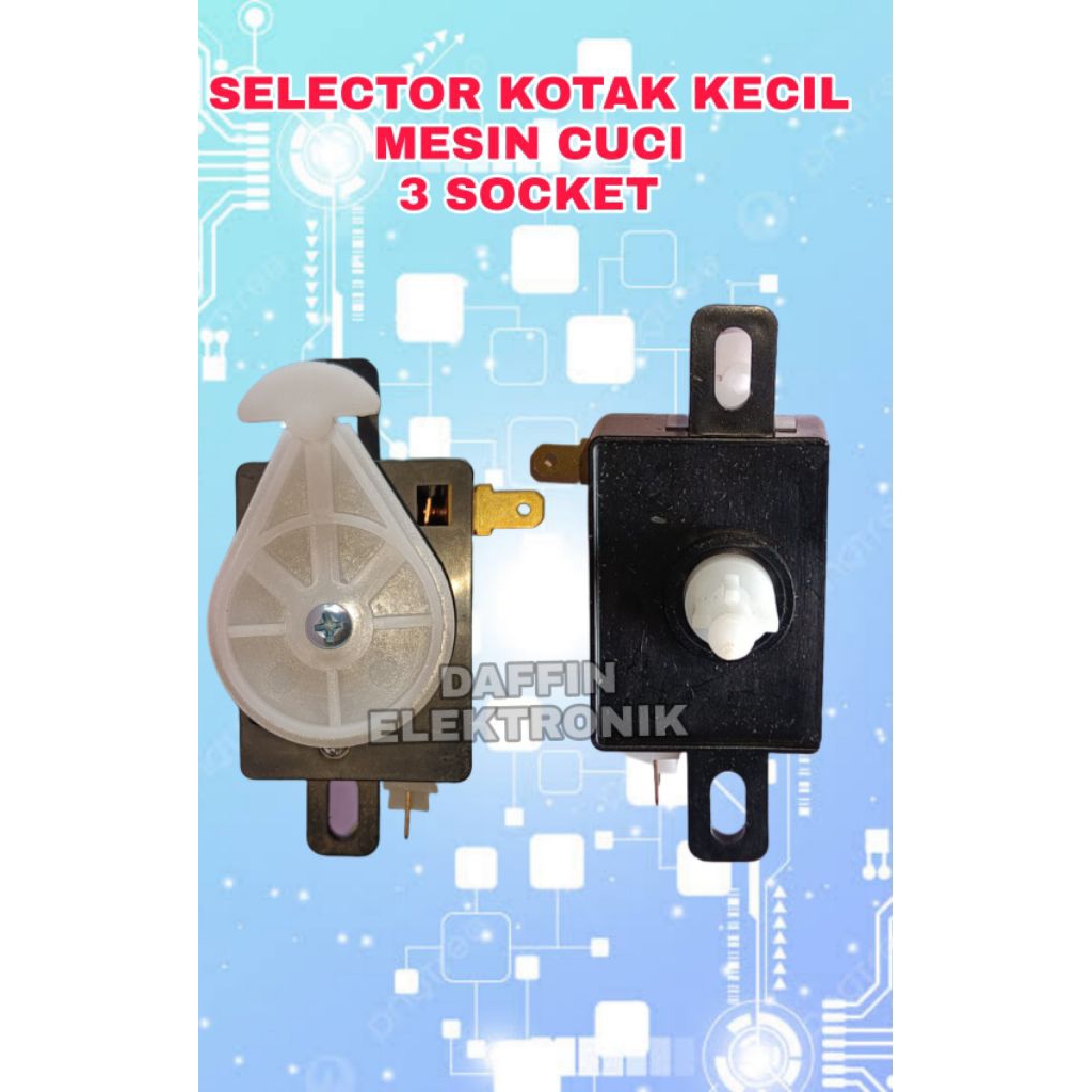 SWITCH DRAIN SELECTOR PEMBUANGAN KOTAK KECIL | SELECTOR TIMER DRAIN MESIN CUCI 2 TABUNG