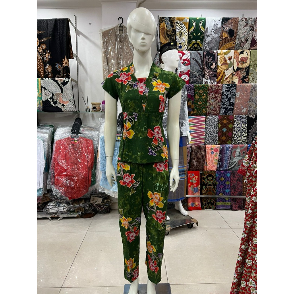 Piama Sunan Korea Tangan Pendek Batik ABG