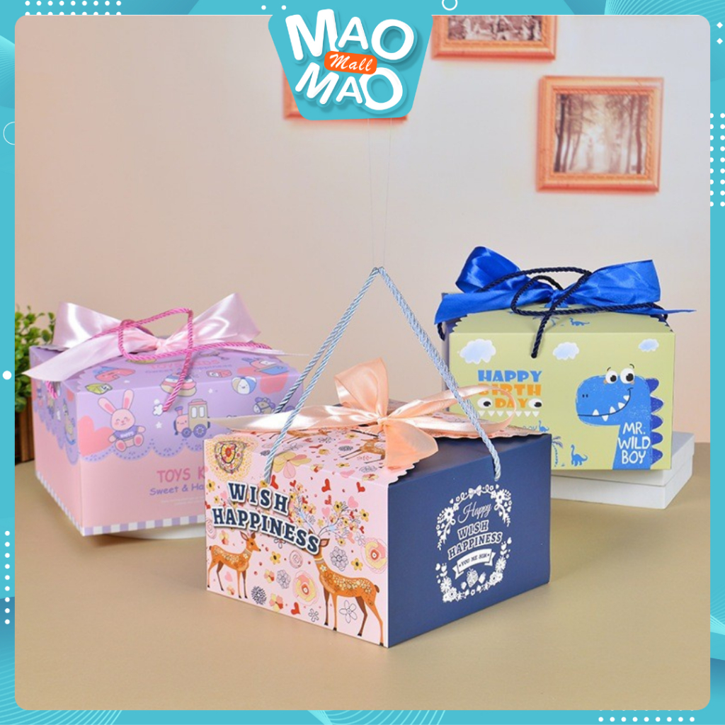 

MAOMAO Goodie Bag Ulang Tahun Anak Motif Kartun Kotak Kado Berpita Tas Bingkisan Hadiah Hampers Ulang Tahun Anak Paper Bag Snack Karakter Kotak Souvenir Box Kue Tentengan Souvenirs Party Supplies