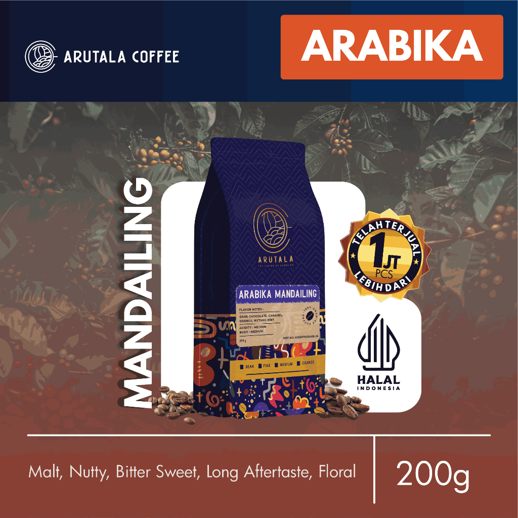 

ARUTALA Kopi Arabika Mandailing 200 gram