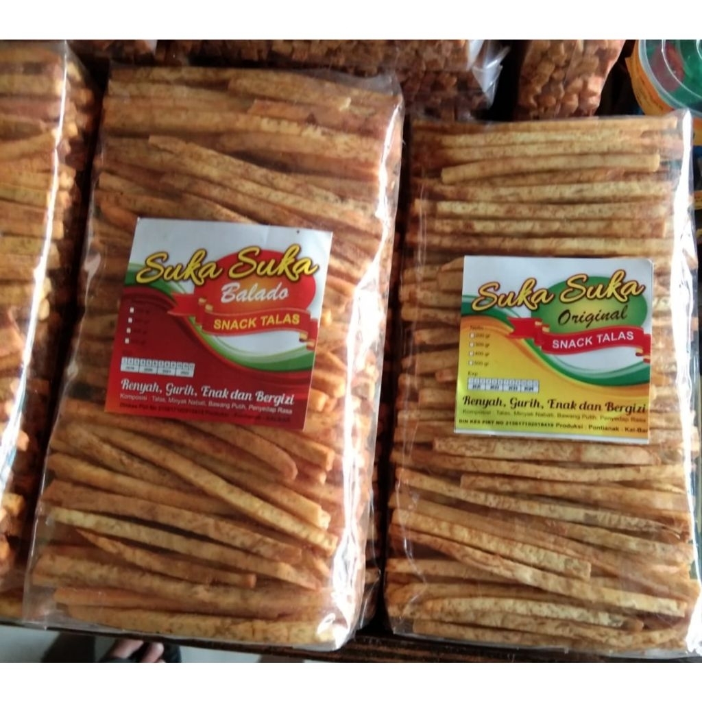 

Snack Talas Pontianak / Stick Talas Suka Suka / Keripik Talas / Oleh oleh Khas Kalimantan Barat / Talas Goreng / Outiaw / Makanan Khas Pontianak / Kripik Talas Pontianak