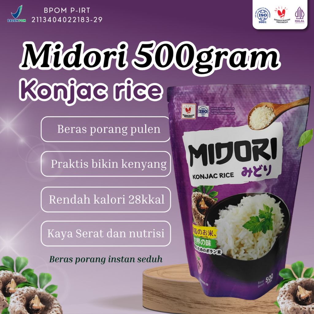 

Midori Beras Porang Instan Kemasan 1Kg
