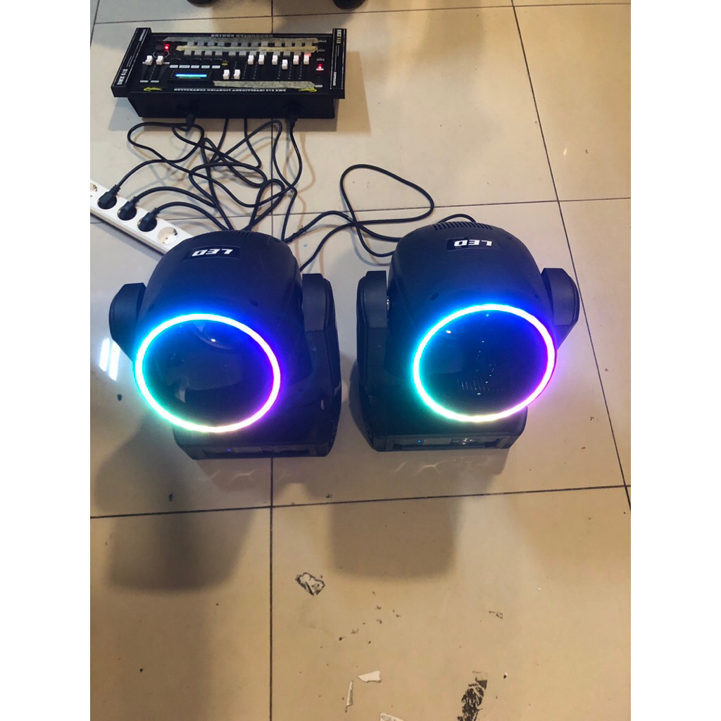 ampu Beam 300W Ring LED Full Color | Lighting Panggung Profesional