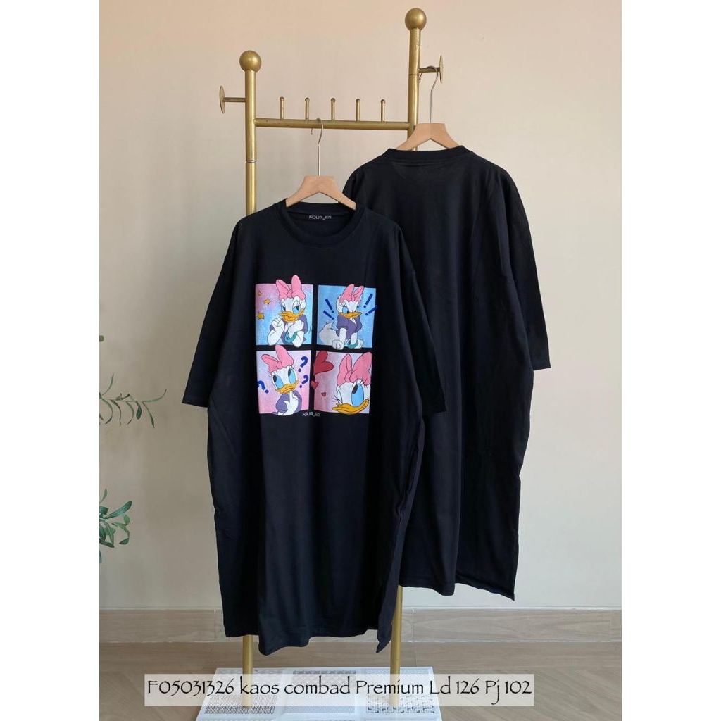 Real pic ORIGINAL dan TERMURAH Tunik Oversize Kaos Combed PREMIUM Butik / MIDI dress Jumbo tebal PRE