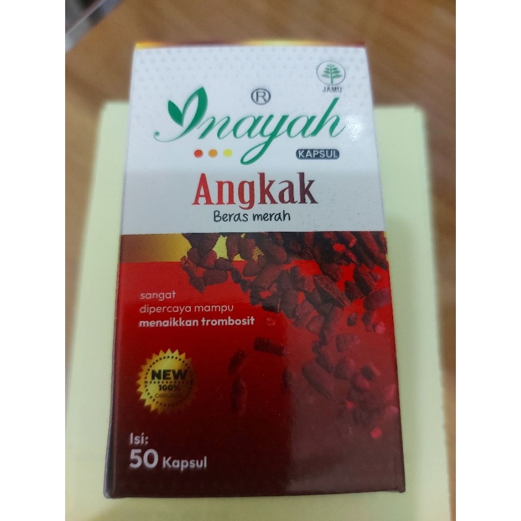 

Kapsul angkak beras merah inayah isi 60 .