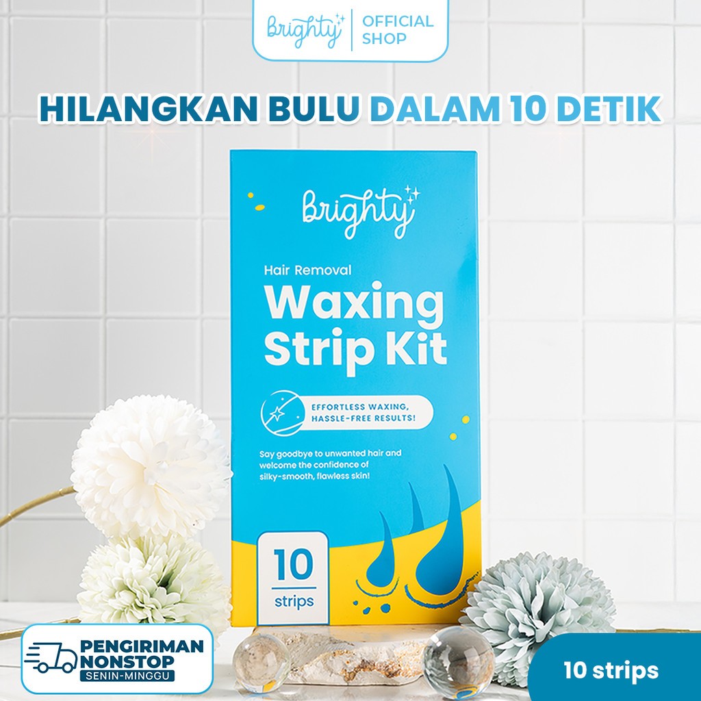 ✓Tokonushop✓Brighty Hair Removal Waxing Strip Kit Waxing Ketiak Paket Waxing pencukur bulu kemaluan 