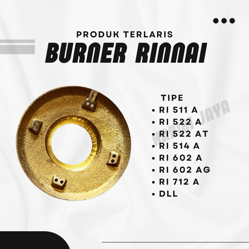 Burner Rinnai Kompor Gas TURBO TORNADO RI 712 TG/ RI 511 T / RI 712 T