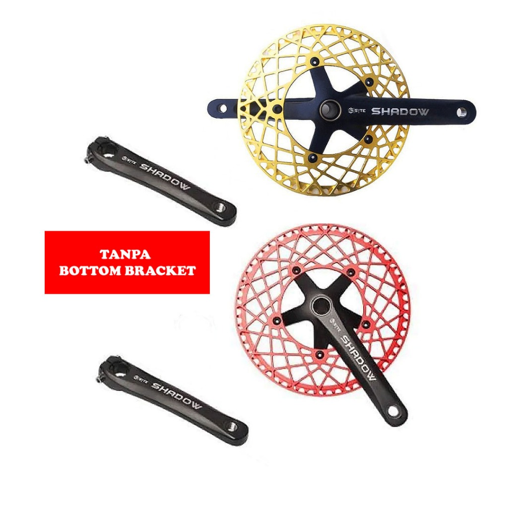 Crank Sepeda Lipat PACIFIC BIKE Syte Shadow Black Red Tanpa BB