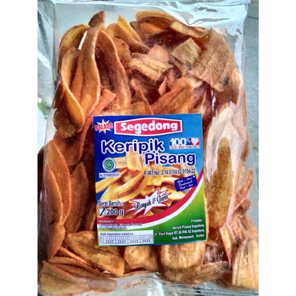 

Keripik Pisang Segedong / Keripik Pisang Balado / Oleh Oleh Khas Pontianak / Oleh Oleh Khas Kalbar / Kripik Pisang