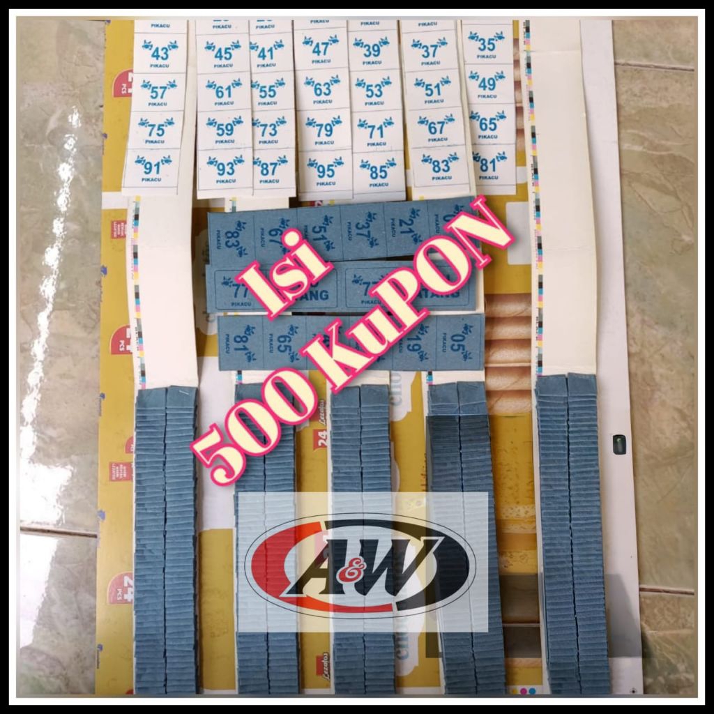 

CABUTAN JADUL KOSONGAN iSi 500 KUPON BONUS KERTAS DUPLEK