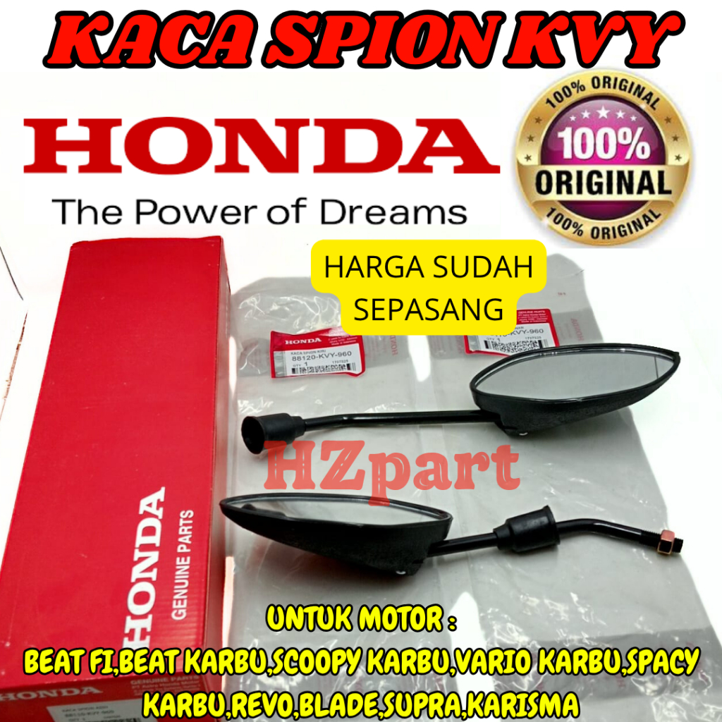 SPION BEAT KODE-KVY ORIGINAL HONDA AHM MOTOR BEAT KARBU,VARIO,SCOOPY KARBU,REVO,BLADE,SUPRA,KARISMA.