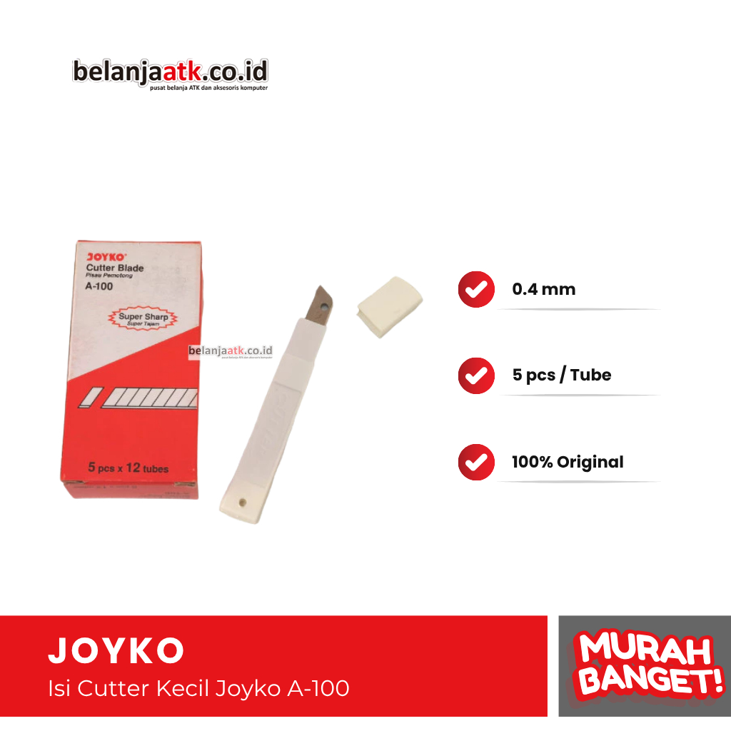 

Isi Cutter Kecil Joyko A-100 0.4 mm / Refill Pisau Kater