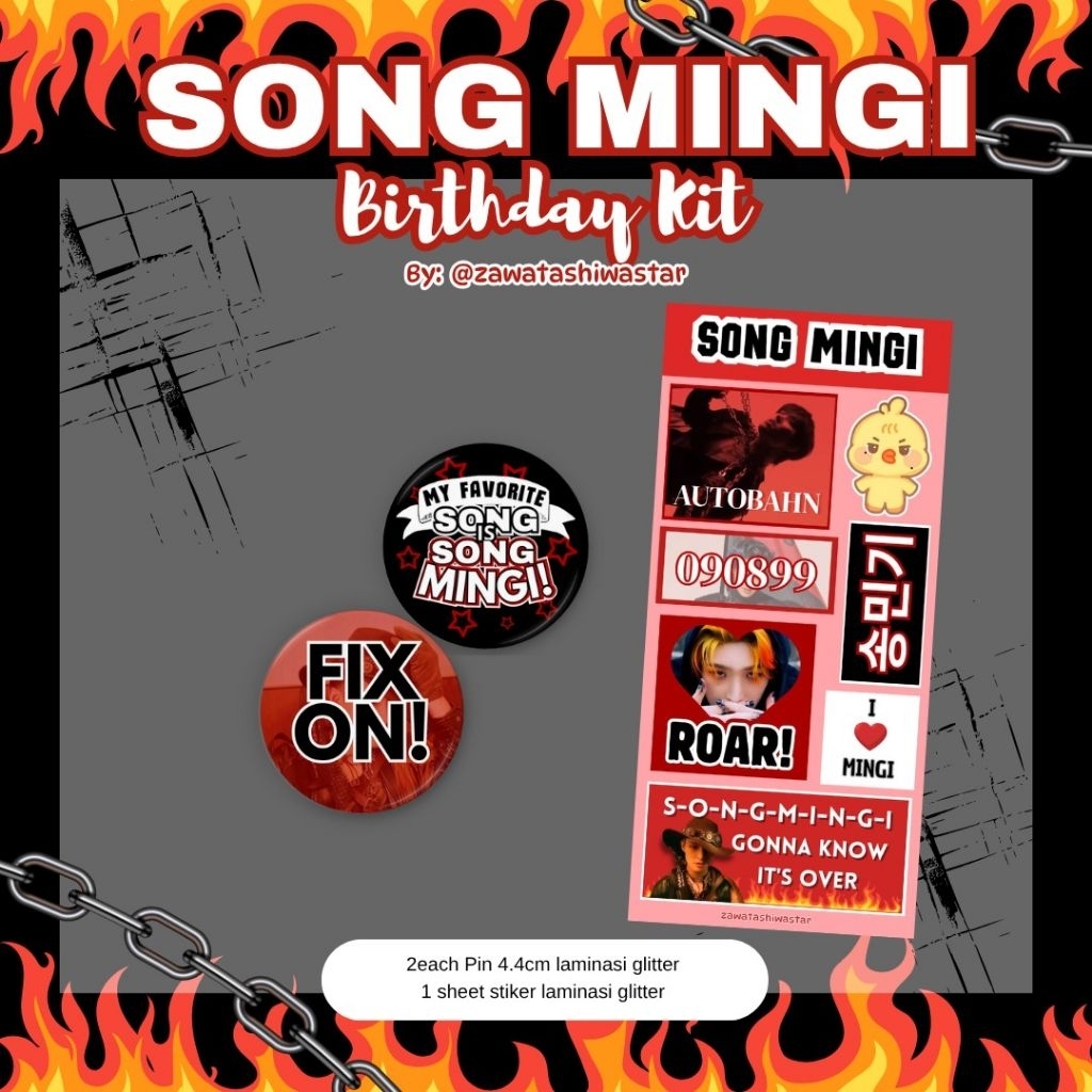 Song Mingi Birthday Kit by @zawatashiwastar