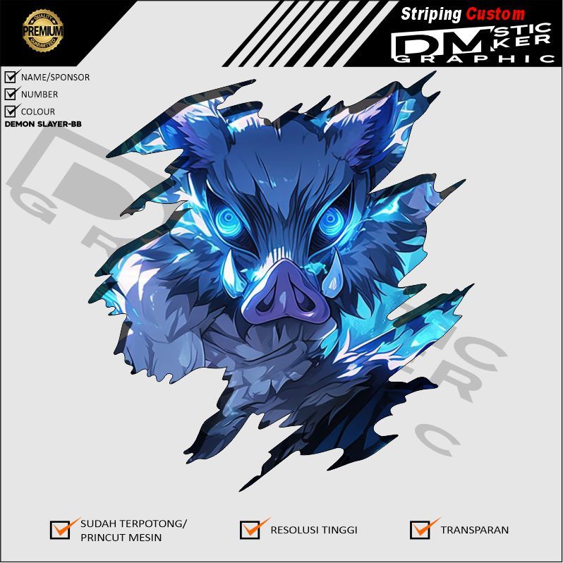 

Sticker Vynil ANIME DEMON SLAYER Stiker Sudah Printcut Siap Tempel KODE DEMON SLAYER-2