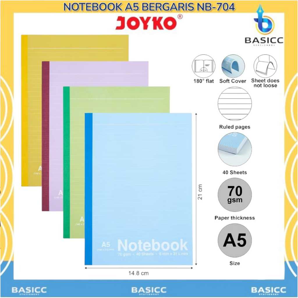

Joyko Notebook Garis A5 Buku Tulis Sekolah Kantor NB-704