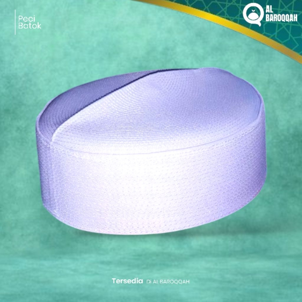 Peci Batok Putih Pendek 6cm