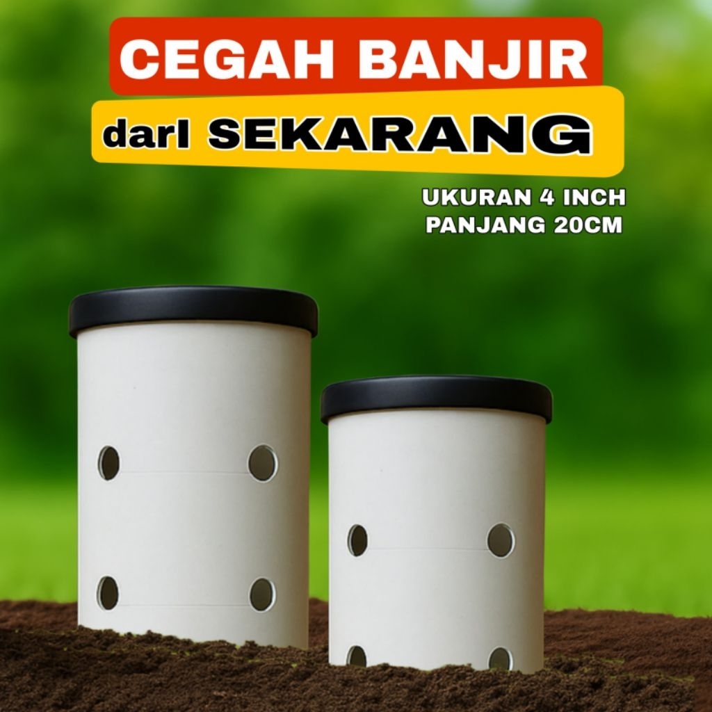 Pipa PVC Biopori / Pipa Resapan Bor Biopori Diameter 4 inch