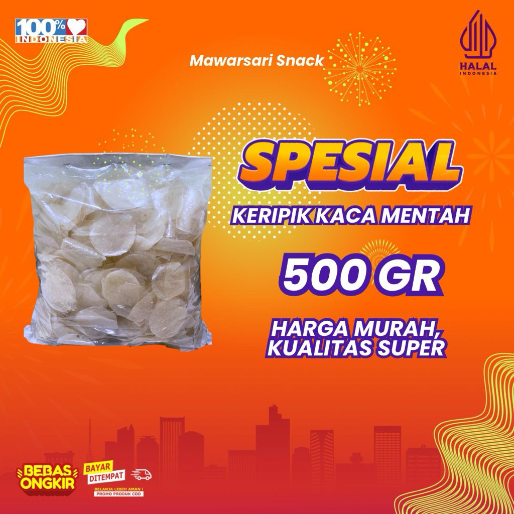 

Keripik Kaca Mentah Pikca 500 Gr Ready Stok