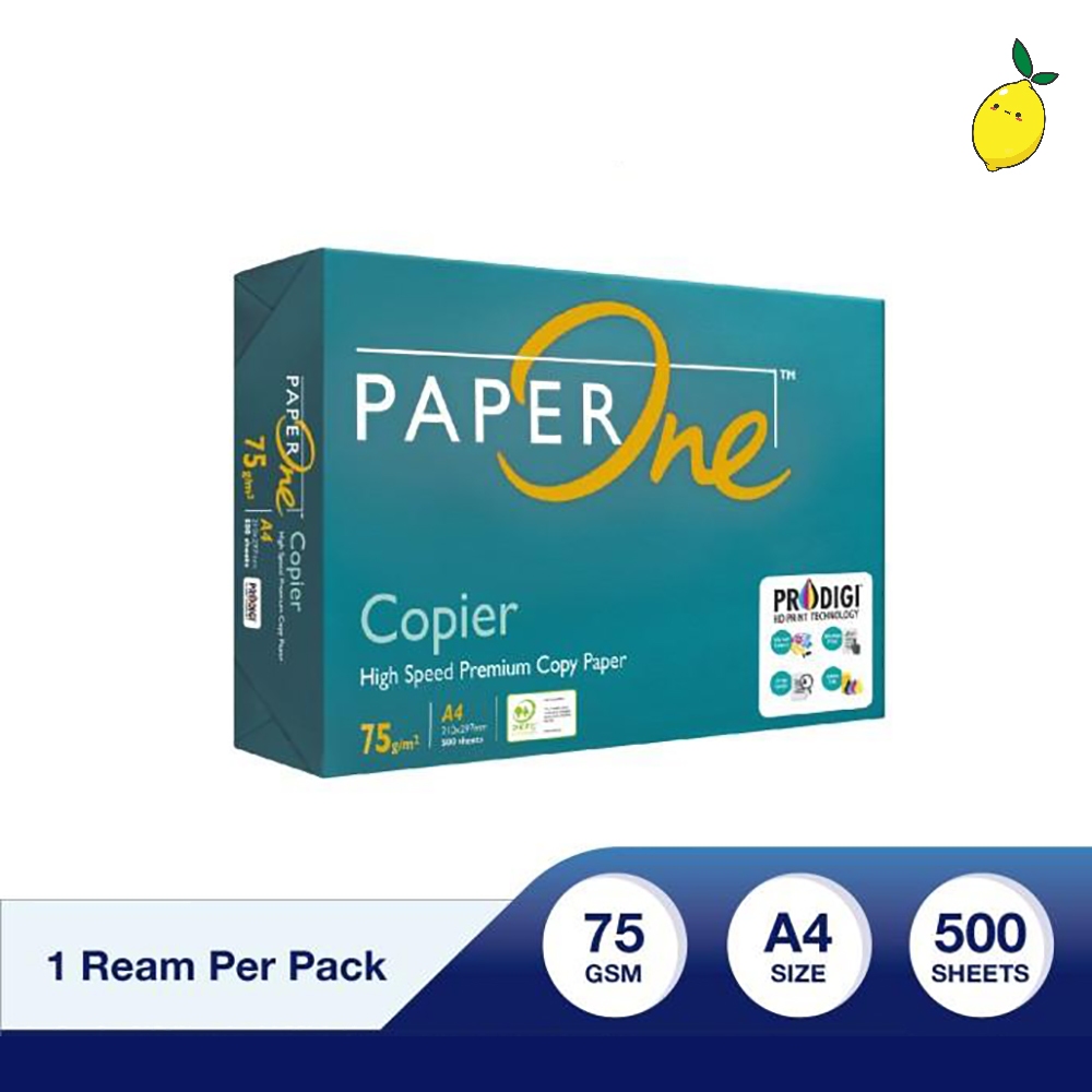 

PaperOne Kertas Fotocopy / HVS 75 GSM A4 1 Rim (500 Lembar) Kertas HVS