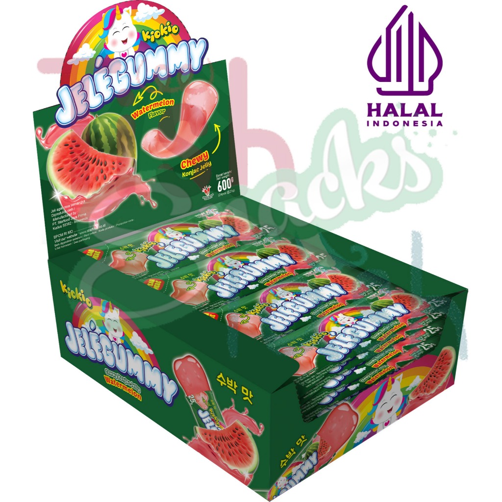 

Jelly Kiokio Jelegummy Watermelon Semangka HALAL 24 pcs 600gr