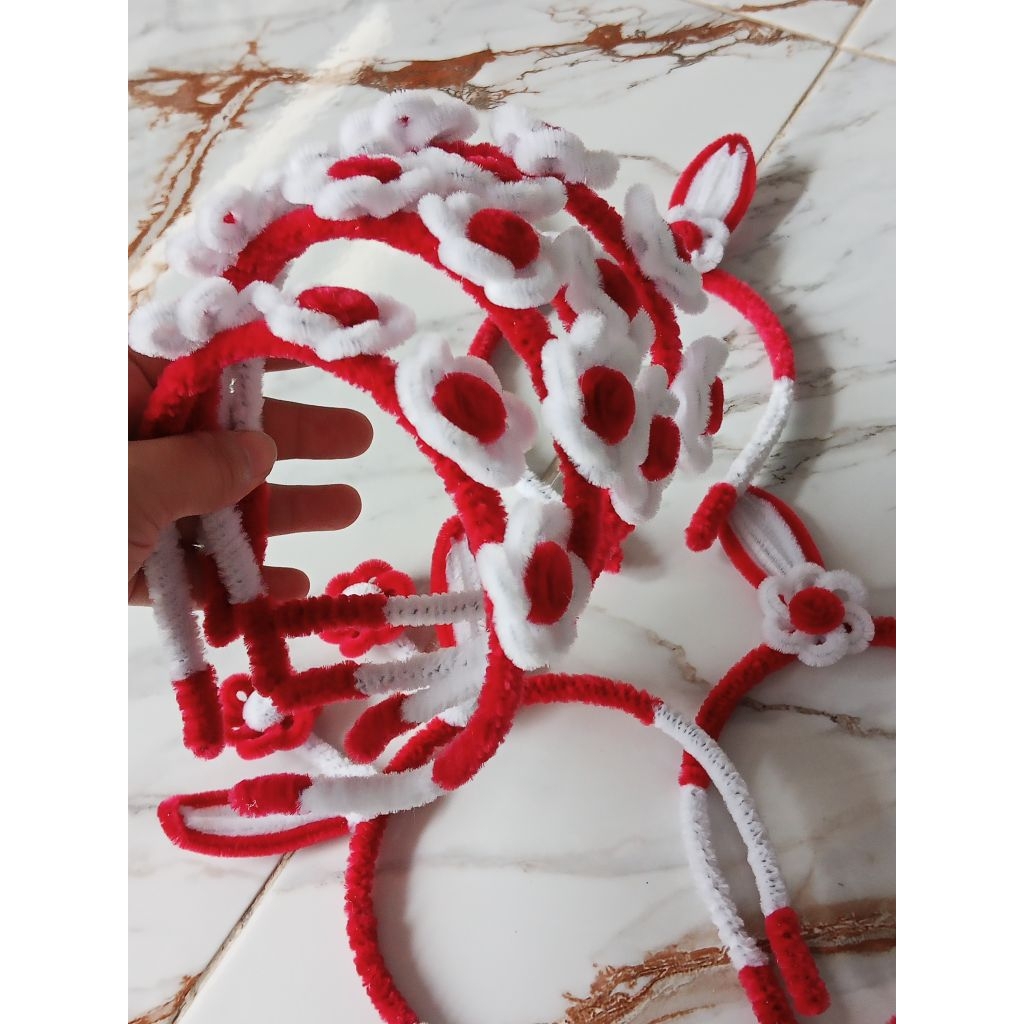 Bando Merah Putih Bunga/BandoAgustusan/BandoMerahPutihLucu/BandoBunga