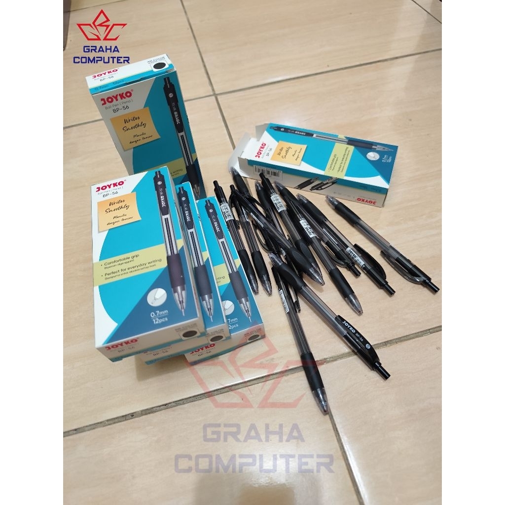 

JOYKO Ballpoint BP-56 Hitam 0.7mm ( 1 Pack / 12 Pcs )