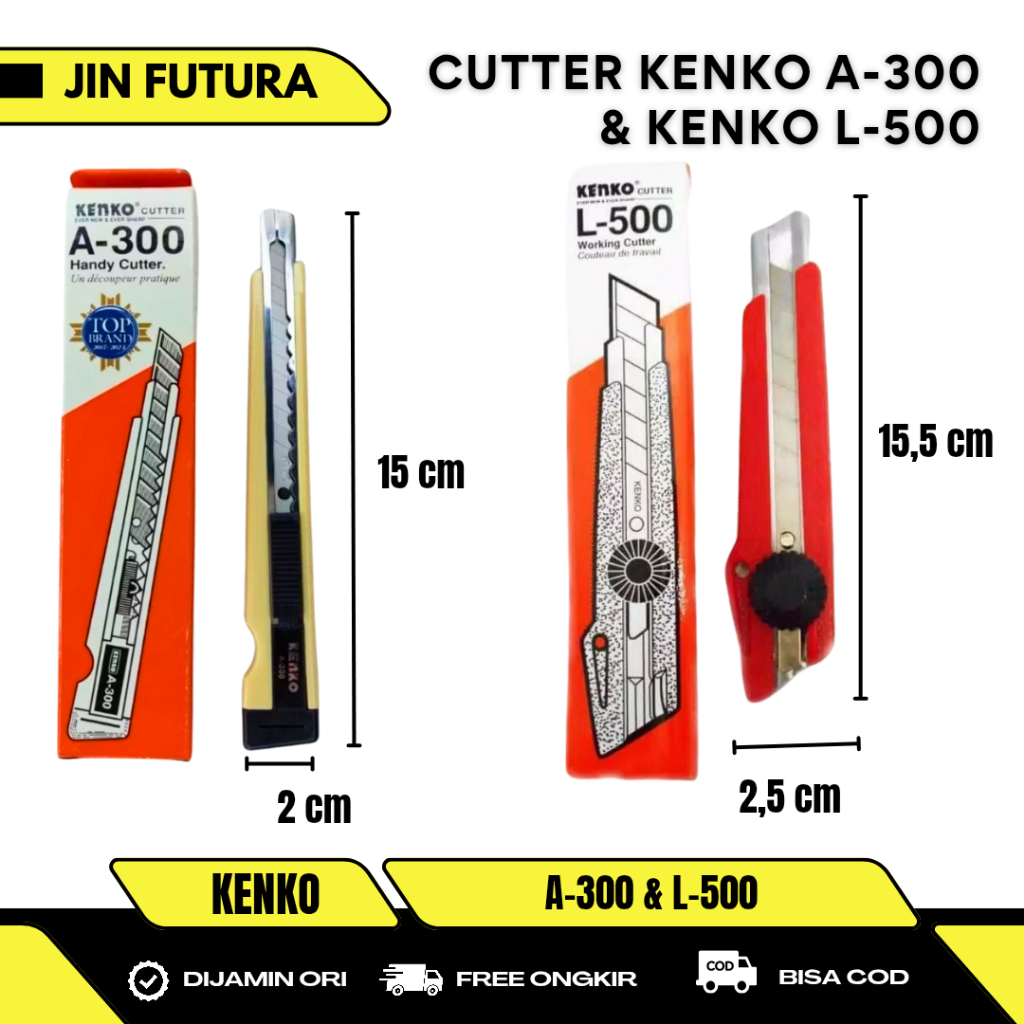 

KENKO - Cutter Besar L-500 Cutter Kecil A-300 per 1 pc