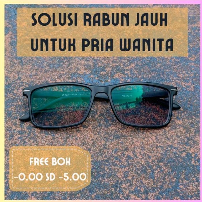 Kacamata Minus Jarak Jauh Optik Asli Photocromic Laki-laki Perempuan