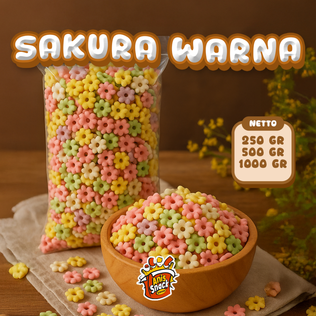 

Pilus Sakura Warna / Ajisan Sakura Warna / Pilus Kembang Warna Warni / Alen-alen Warna