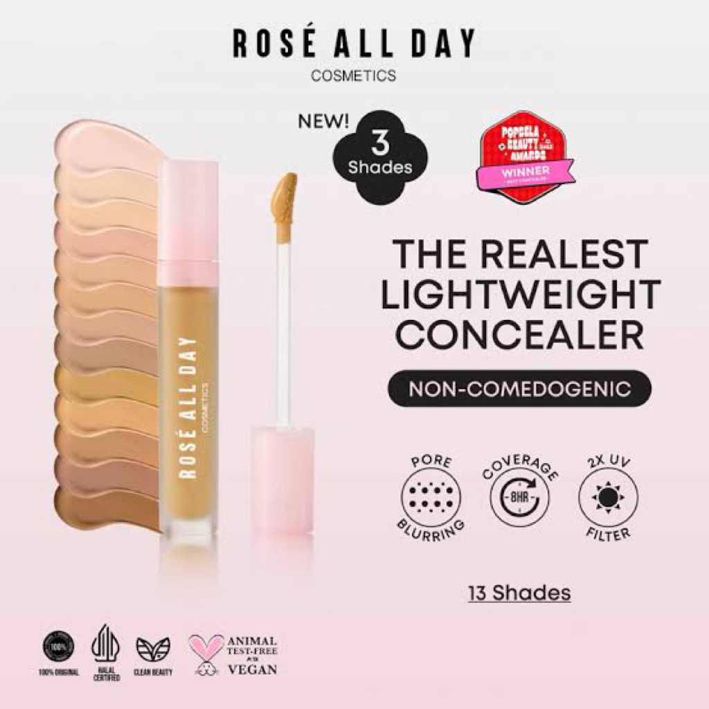 [New] Rose All Day The Realest Lightweight Concealer Shade Beige Full Size 4.5gr