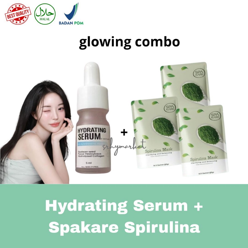 GLOWING COMBO Spakare Spirulina + Hydrating Serum (Tiens)