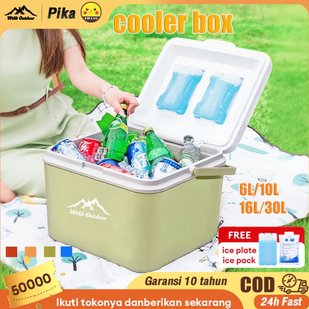 Cooler Box 6/10/16/30L, Wadah Es Batu, Kotak Pendingin Beku, Penyimpanan ASI, Container Serbaguna