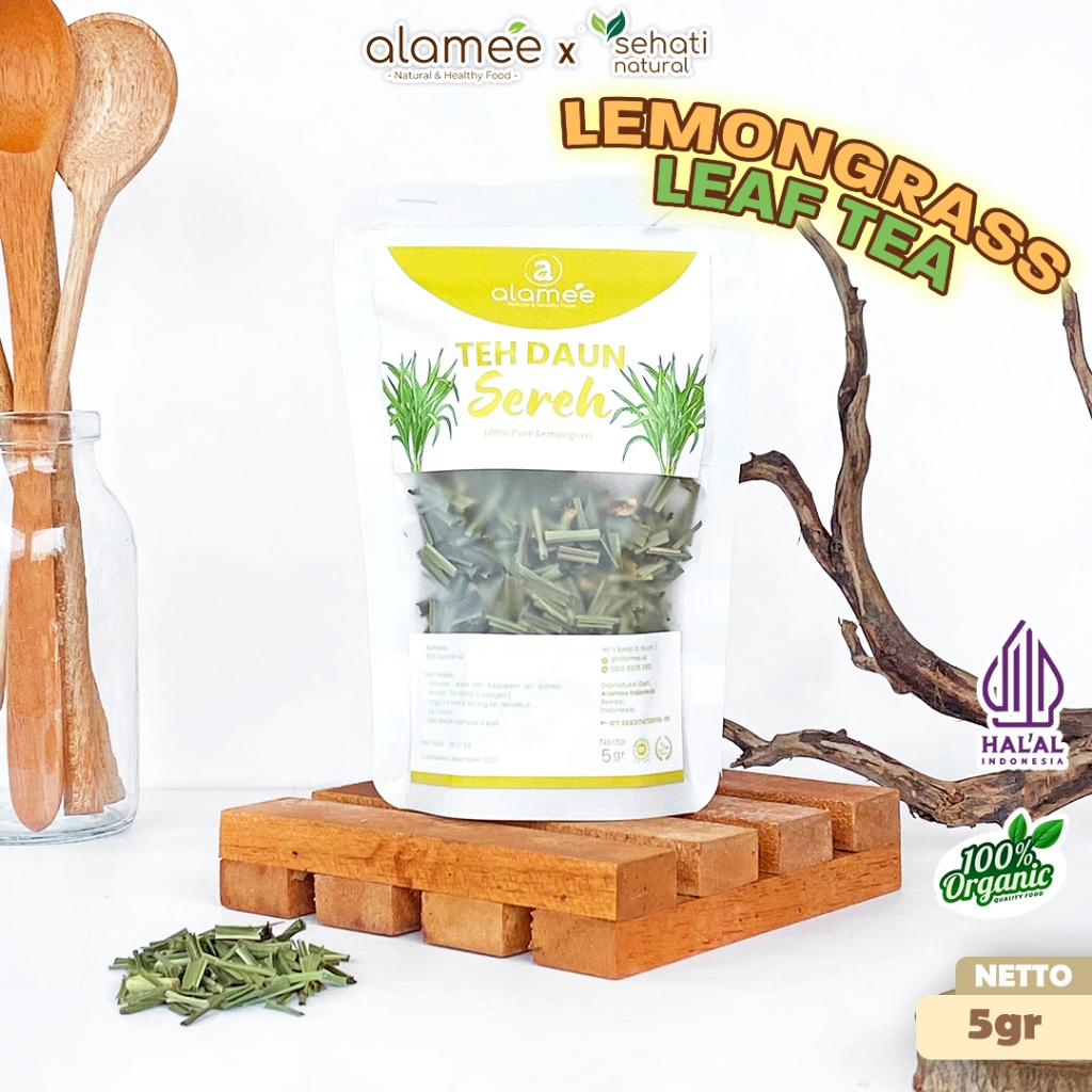 

ALAMEE Lemongrass Leaf Tea Teh Daun Sereh Organik Herbal OrganicKering Dried 10gr