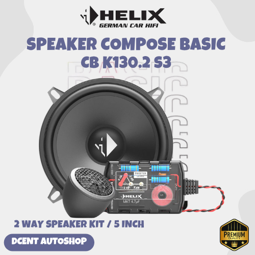 Speaker 2-Way Kit Mobil - Speaker Helix Compose Basic CB K130.2 S3 - 5 Inch - Speaker Audio Mobil - 