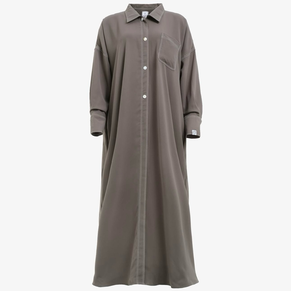 PRELOVED ELMADINA ABAYA - Kemejabaya XS set Amroun Jilbab Medium Morel Mazen anti UV