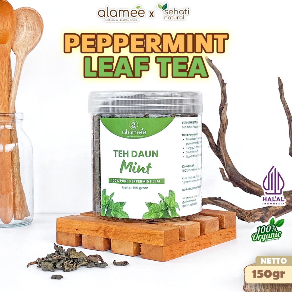

ALAMEE Peppermint Tea Teh Daun Mint Organik Pappermint Papermint Kering Dried 150gr