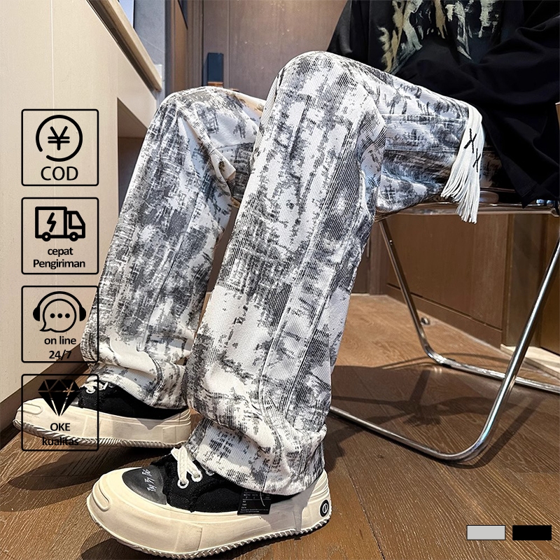 celana batik corduroy Casual panjang pria premium original korean style trackpants and sweatpants ce